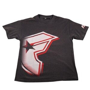 FMS Shirt Mens Medium Gray Graphic Star Logo Tee Short Sleeve Crewneck Cotton